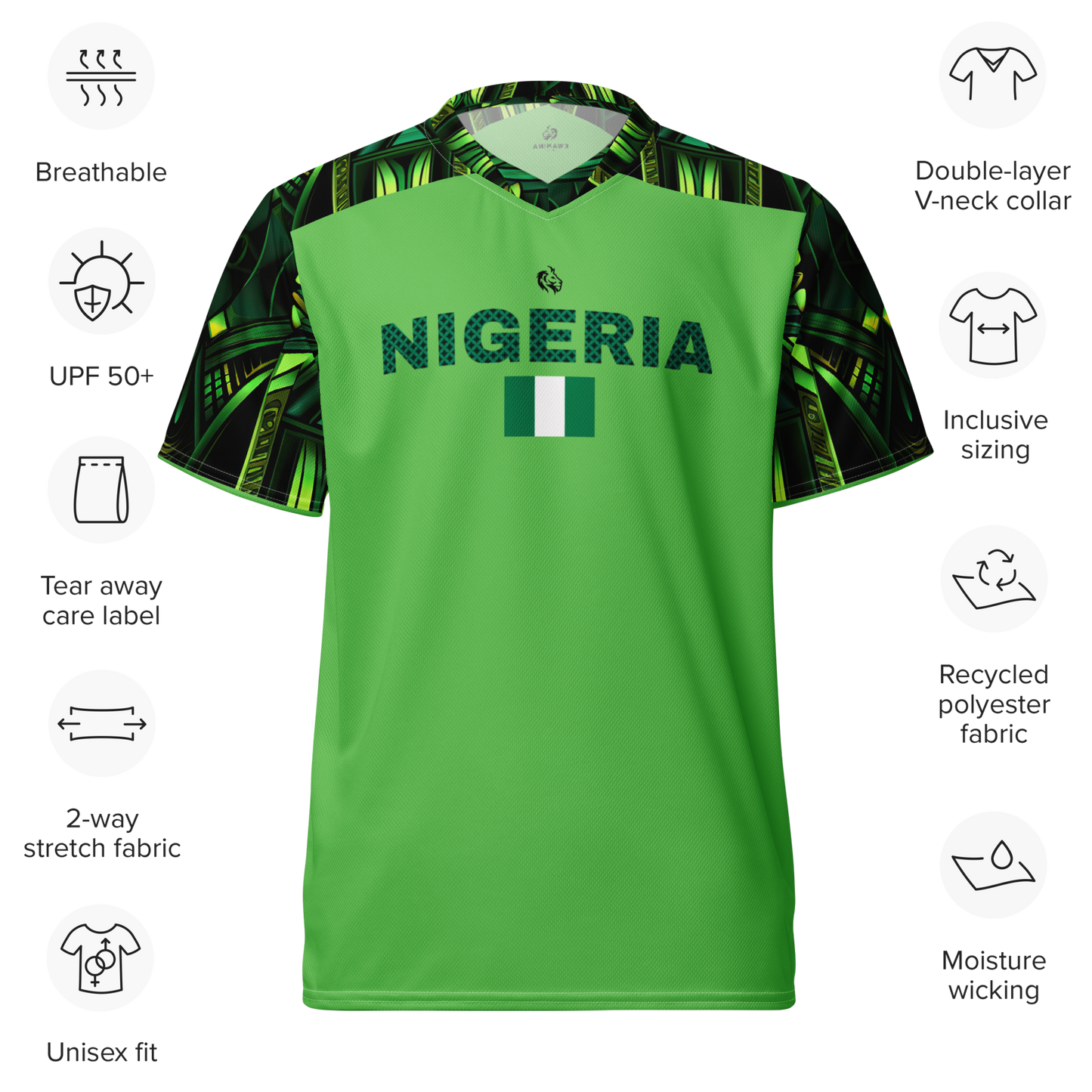 Nigeria - Recycled Unisex Sports Jersey