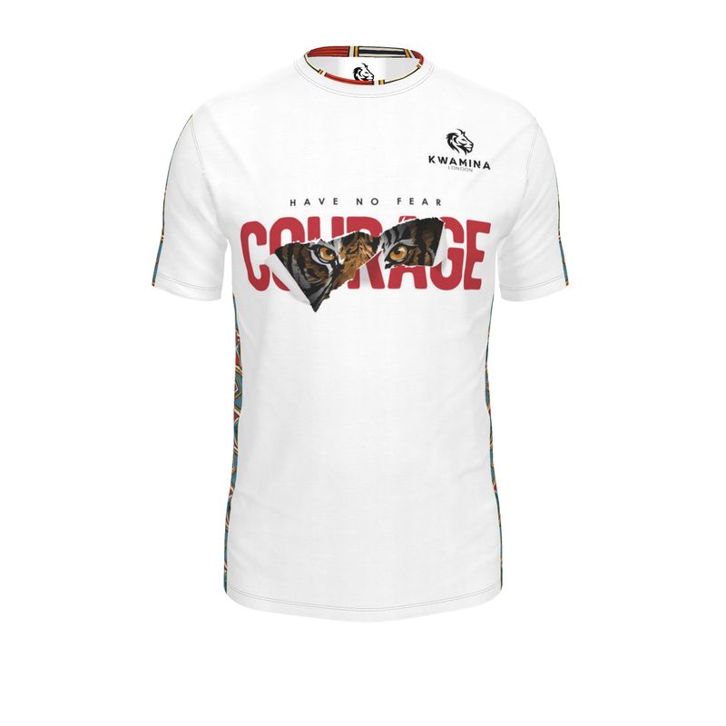 AF013 Prudence Strip 1 Design Courage White - Mens T-Shirt