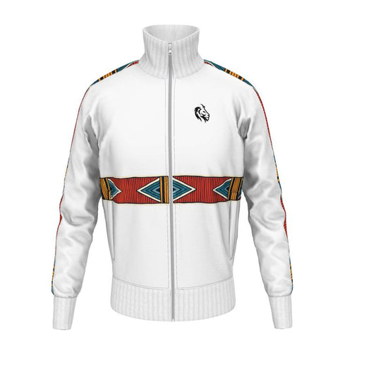 AF013 - Strip Design White - Mens Tracksuit Jacket