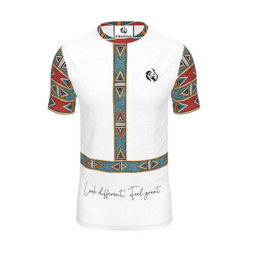 AF013 - Strip Design - White - Mens T-Shirt