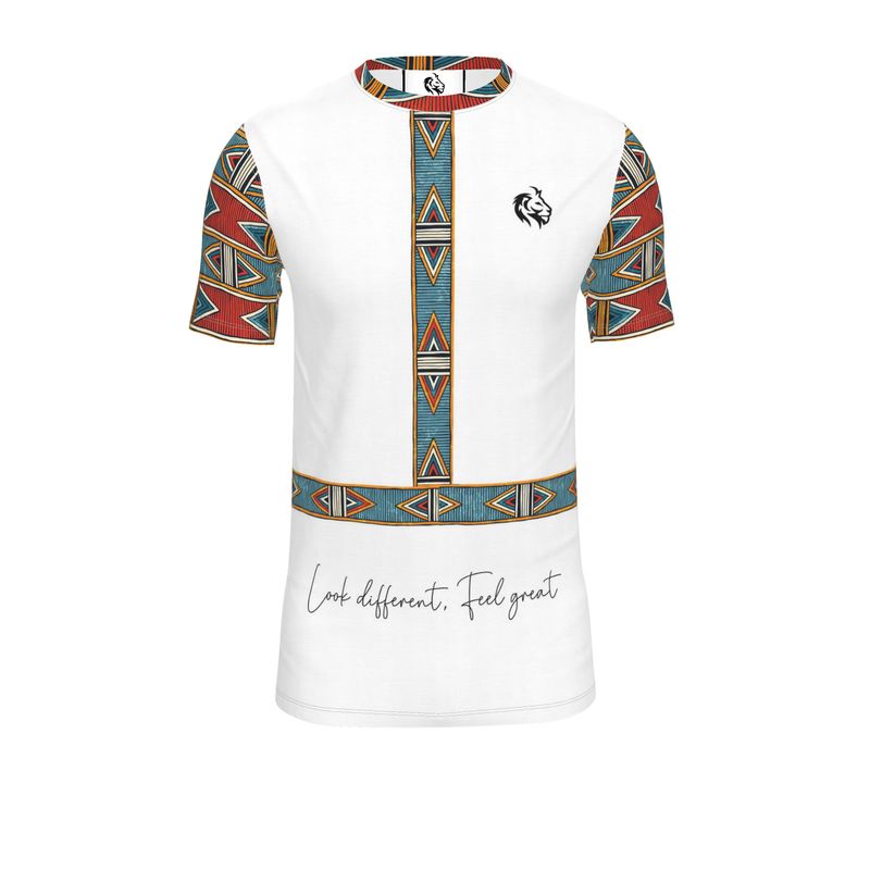 AF013 - Strip Design - White - Mens T-Shirt