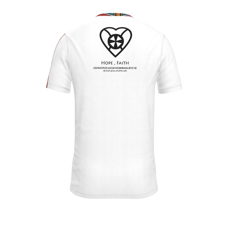 AF013 Prudence Strip 1 Design Think positive White - Mens T-Shirt