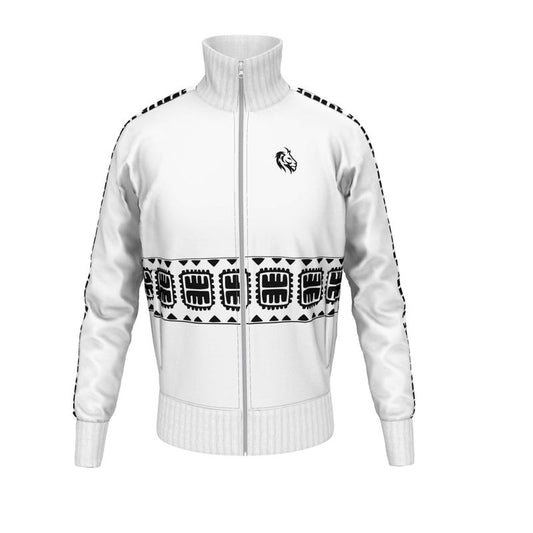 AF013 Prudence Strip 5 Design White - Mens Tracksuit Jacket