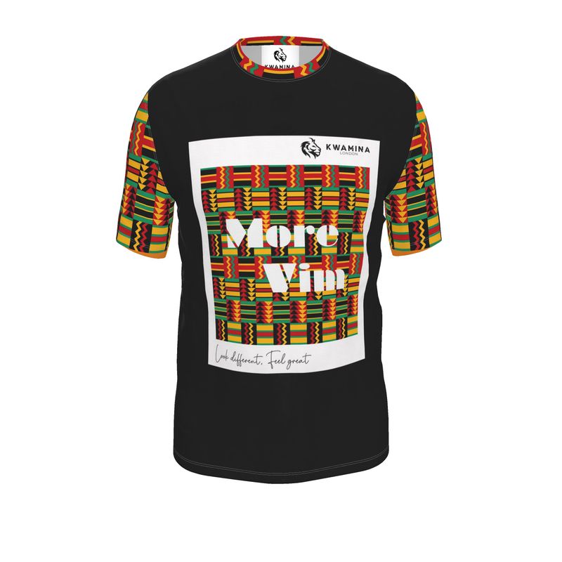 AB009 Kente More Vim Black - Mens T-Shirt