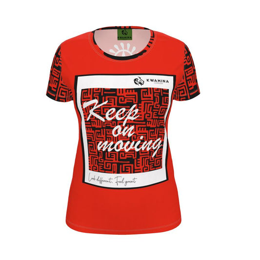 AB003 Red vibes Keep on moving Red - Womens T-Shirt