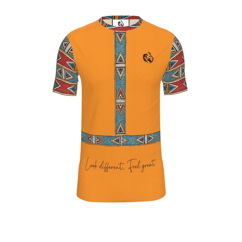 AF013 Strip Design Orange - Mens T-Shirt