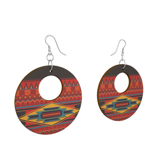 AB011 Majesty - Wooden Earrings Organic Shapes