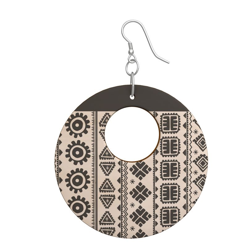 AF016 Prudence - Wooden Earrings Organic Shapes