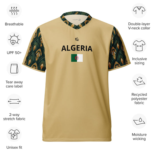 Algeria - Recycled Unisex Sports Jersey - Oasis of Algiers - Ivory - Kwamina