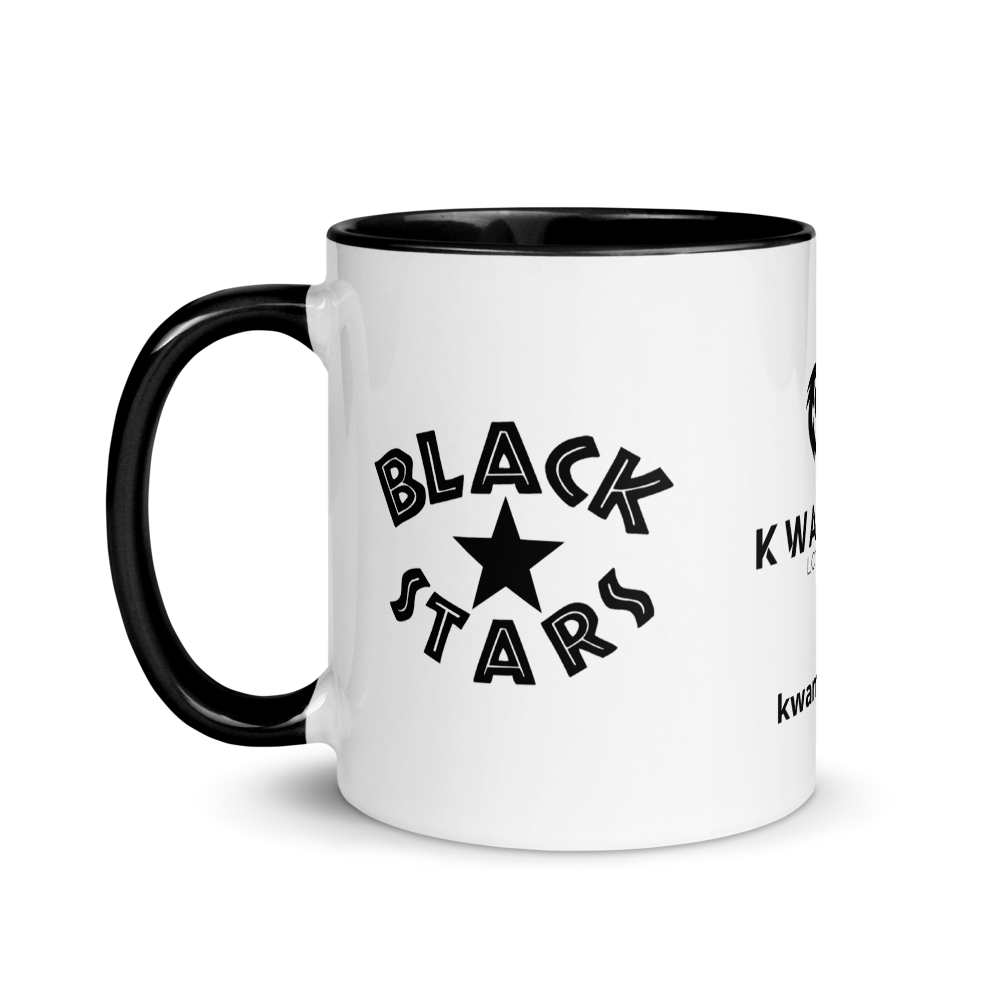 Black Stars Mug with Black Colour Inside